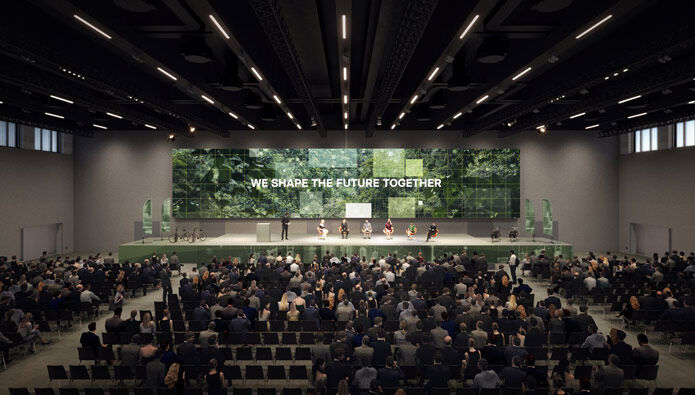 Bild/Visualisierung: Bernexpo Gilgen Logistics sorgt für flexible Festbühne in Bern